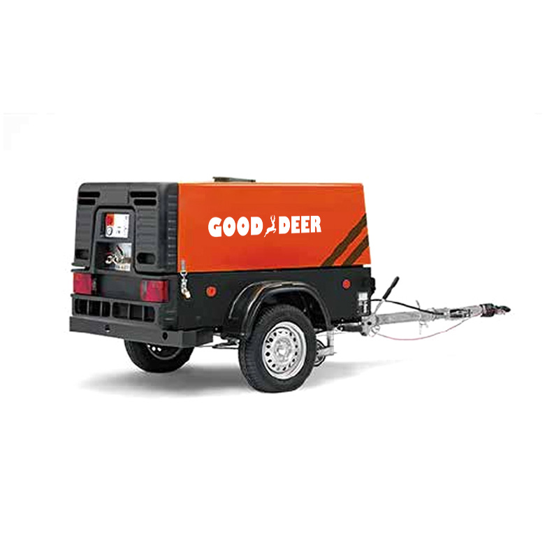 Compressor de ar de parafuso móvel movido por motor diesel de mineração