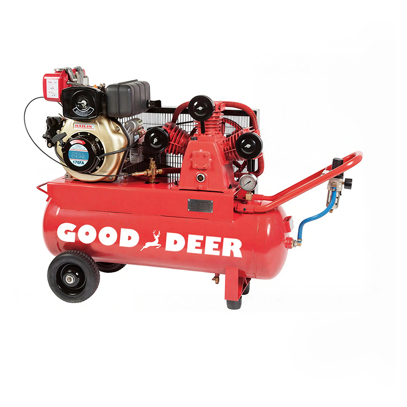 Compressor de ar tipo pistão móvel diesel para serviços pesados